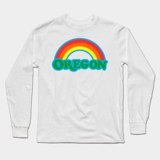 Rainbow Oregon Long Sleeve T-Shirt